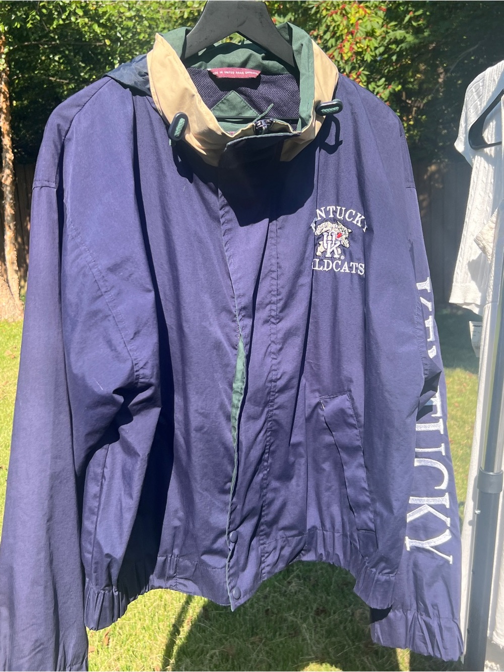 Vintage Kentucky Wildcats Jacket Mens L Blue NCAA Basketball ANC Sportswear 90s